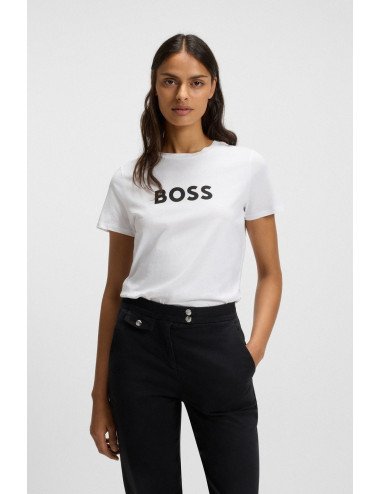 T-shirt en jersey de coton à logo contrastant