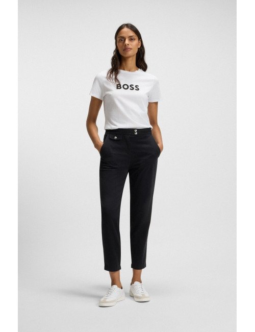 T-shirt en jersey de coton à logo contrastant