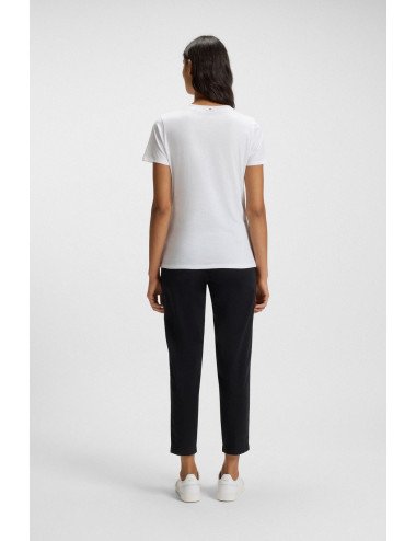 T-shirt en jersey de coton à logo contrastant