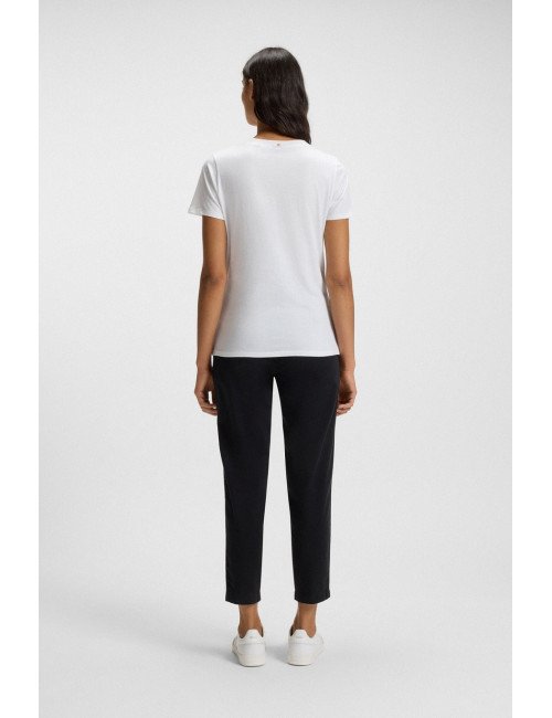 T-shirt en jersey de coton à logo contrastant