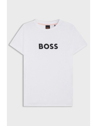 T-shirt en jersey de coton à logo contrastant