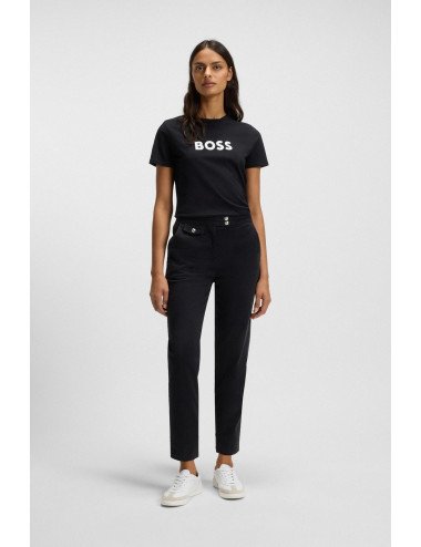 T-shirt en jersey de coton à logo contrastant