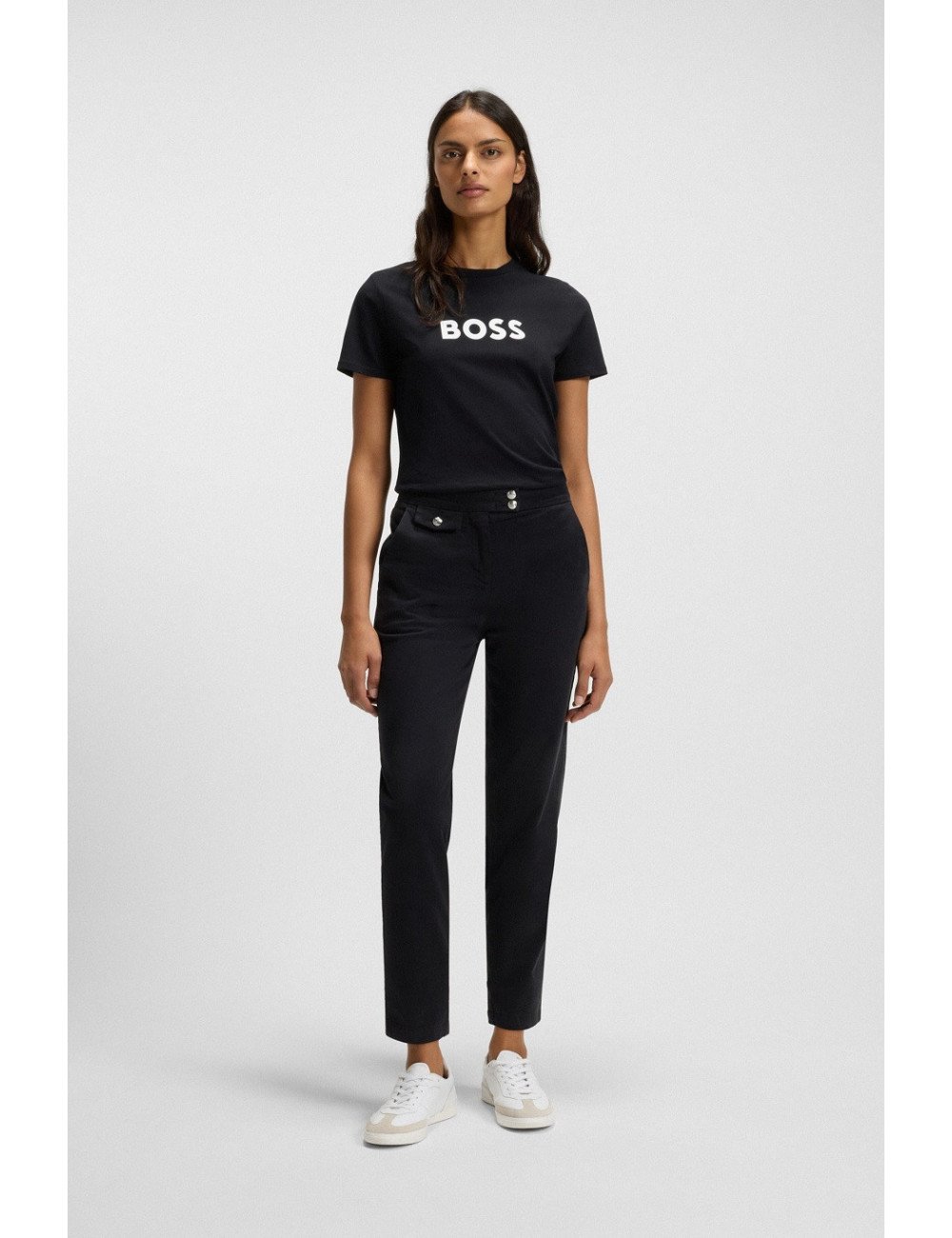 T-shirt en jersey de coton à logo contrastant