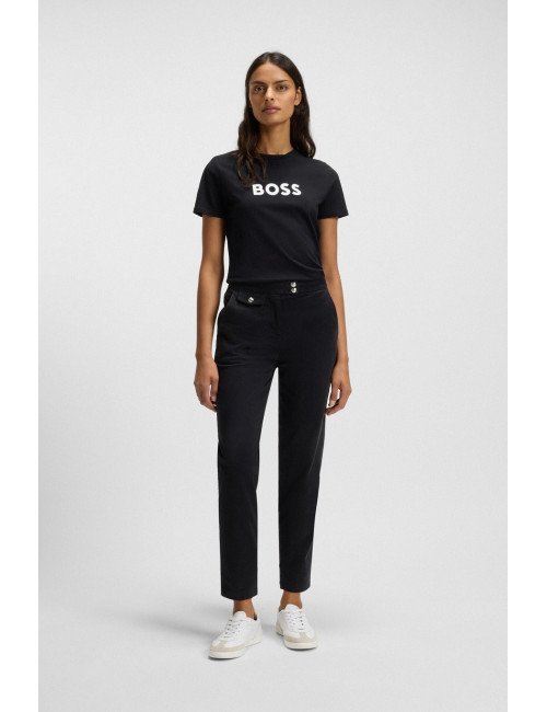 T-shirt en jersey de coton à logo contrastant