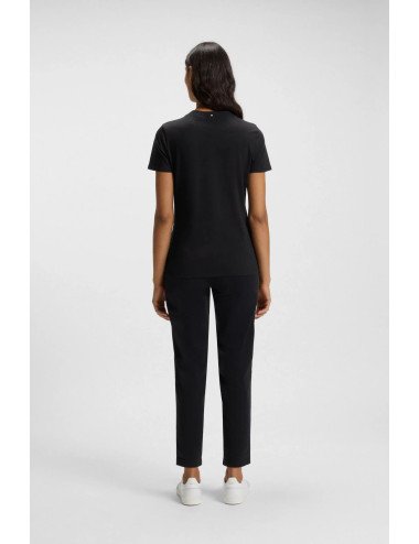 T-shirt en jersey de coton à logo contrastant