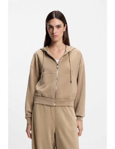 Sweat à capuche Oversize zippé avec logo brodé