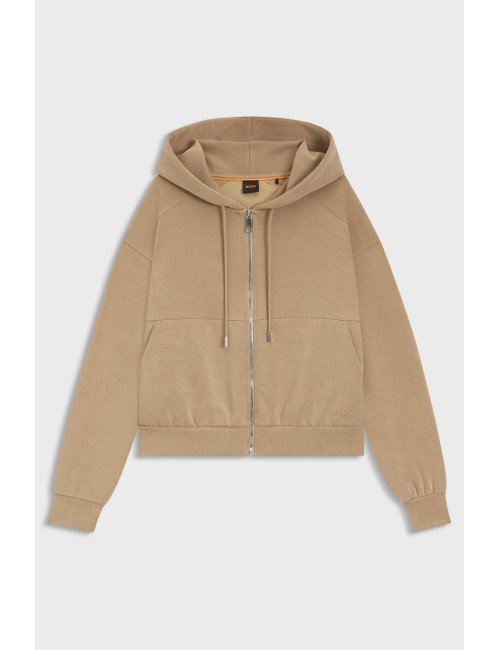 Sweat à capuche Oversize zippé avec logo brodé