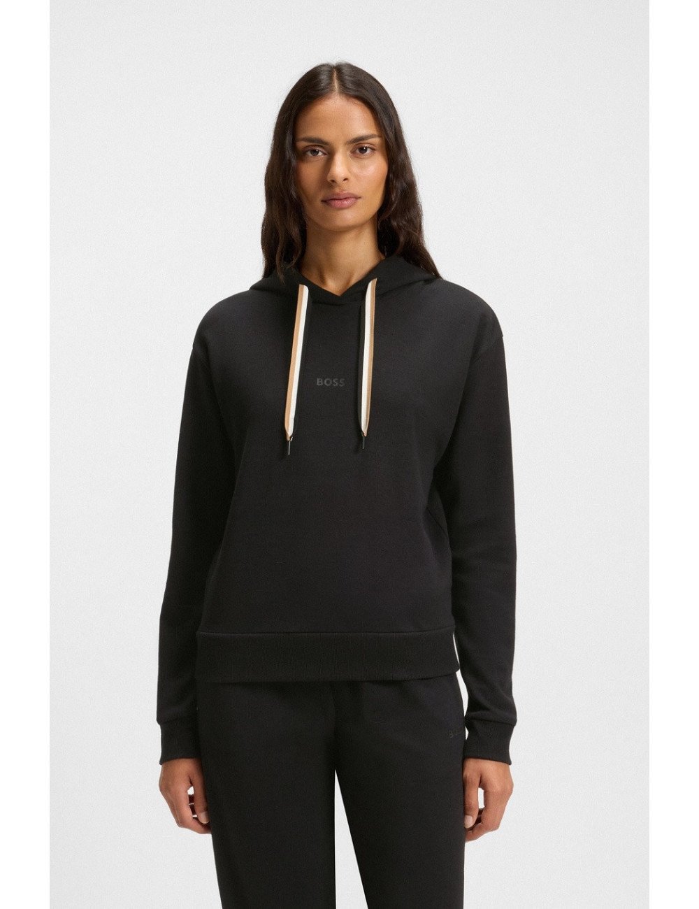 Sweat à capuche Regular avec cordons à rayures emblématiques