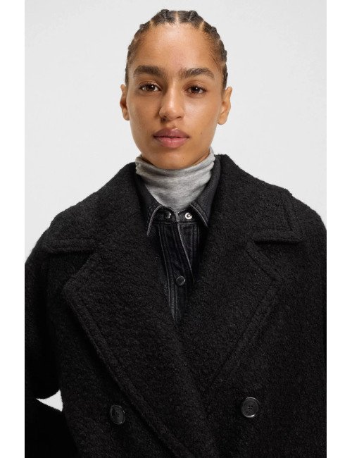 MANTEAU FEMME BOSS 50548664-BLACK