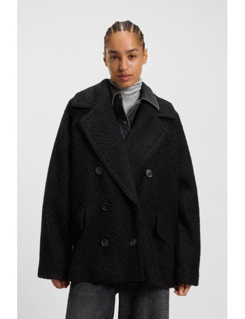 MANTEAU FEMME BOSS 50548664-BLACK