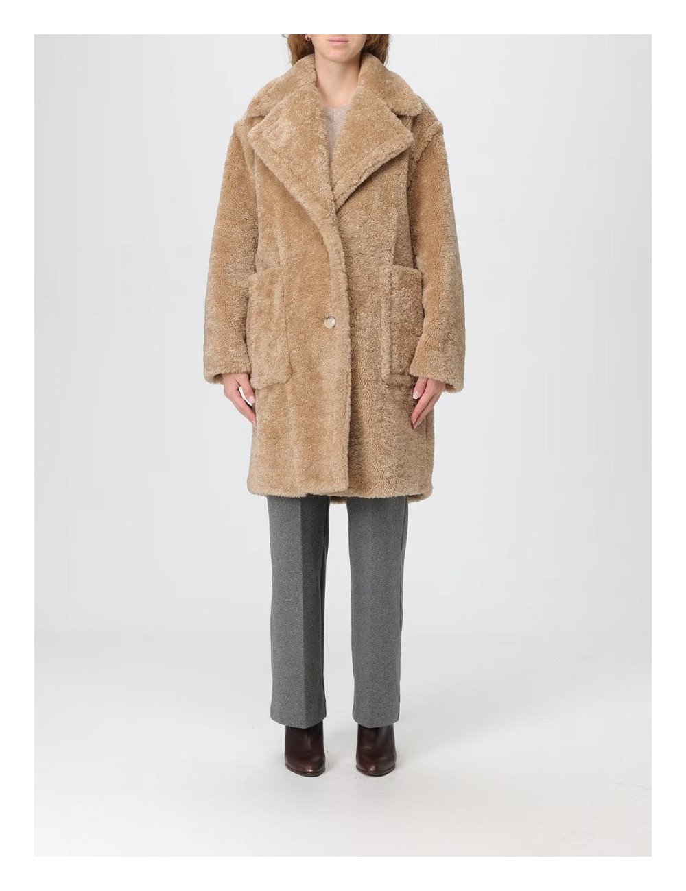 Manteau en peluche avec col ajustable