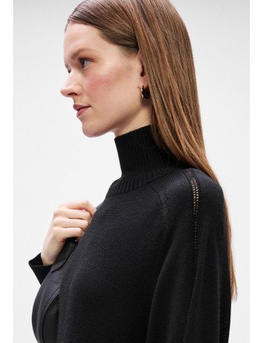 FAGLIATELLE - Robe pull - black