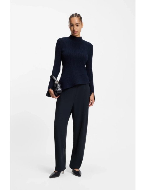 Pantalon Relaxed en crêpe infroissable