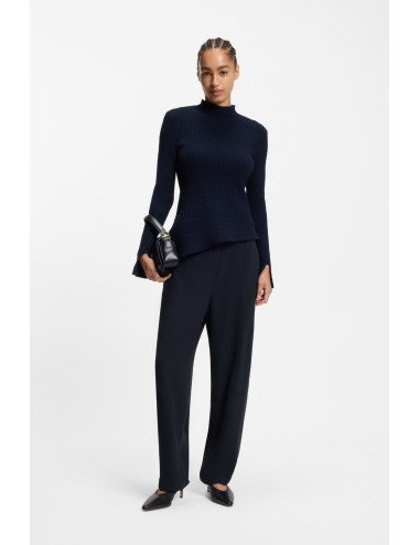 PANTALON MODERNE INFROISSABLE BOSS FEMME -50553966-MARINE