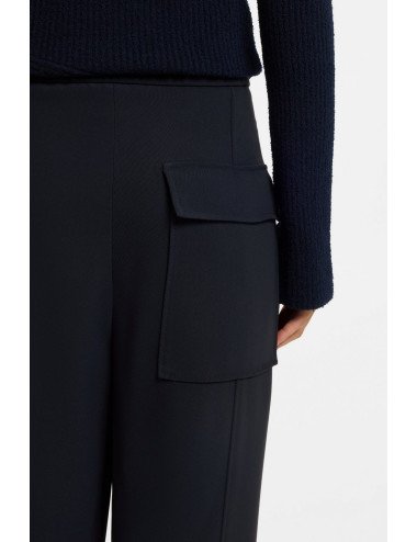 PANTALON MODERNE INFROISSABLE BOSS FEMME -50553966-MARINE