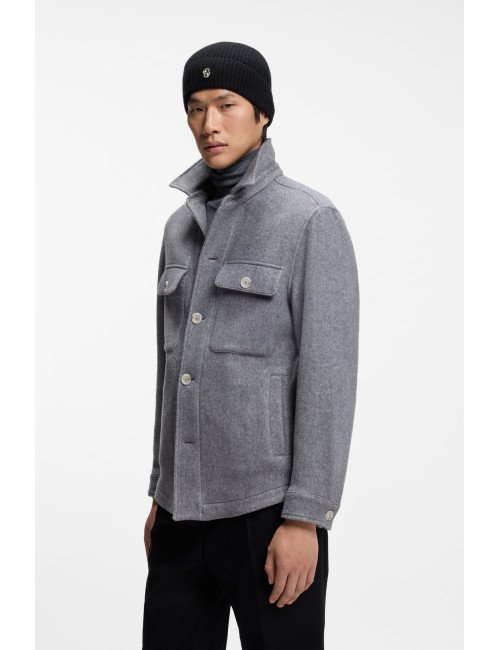 Bonnet en laine et cachemire à monogramme Double B