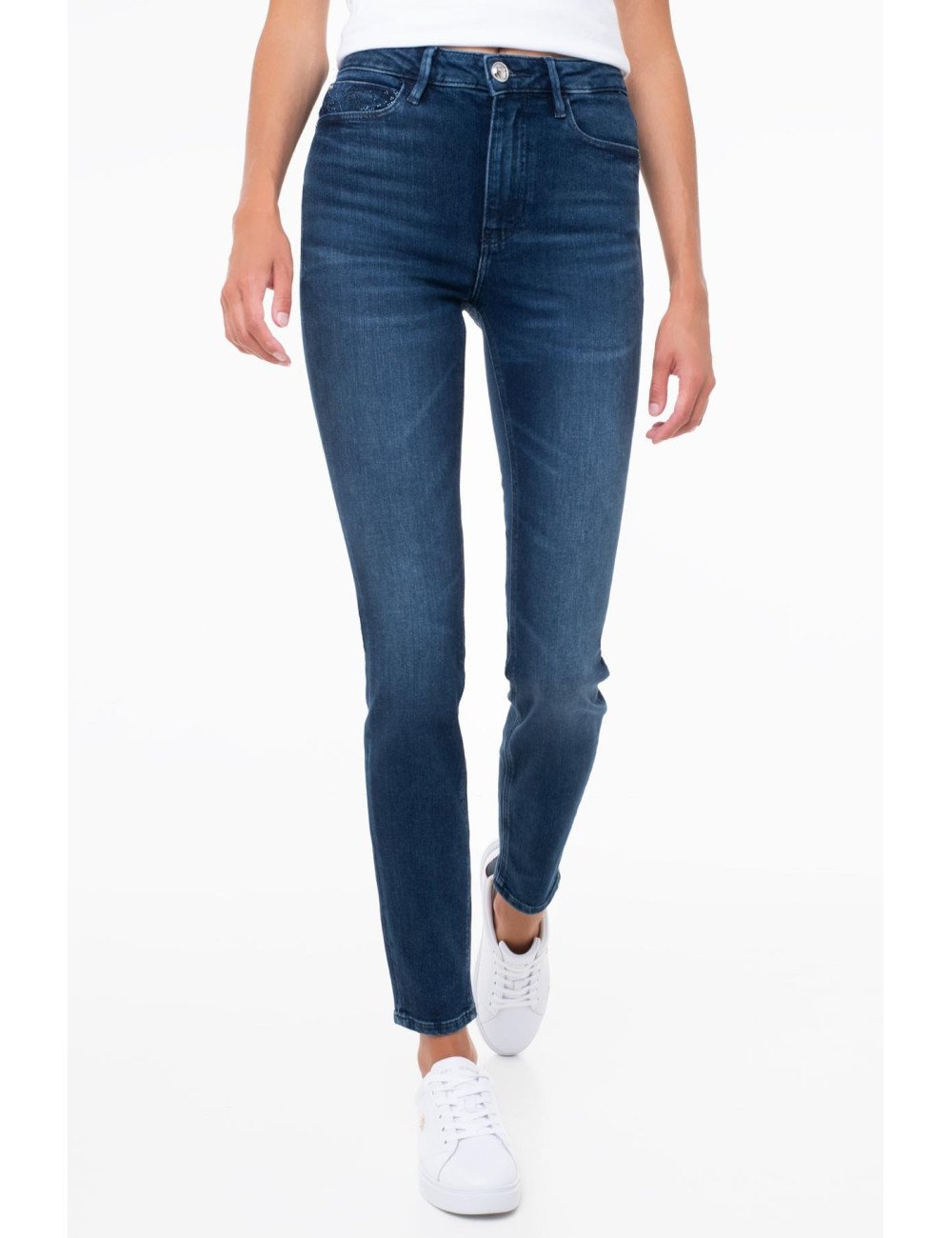 JEANS FEMME GUESS W3YA46 K8RN0-BLEU