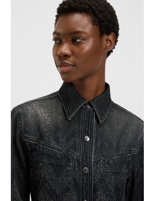 VESTE JEANS FEMME BOSS 50548445-BLACK