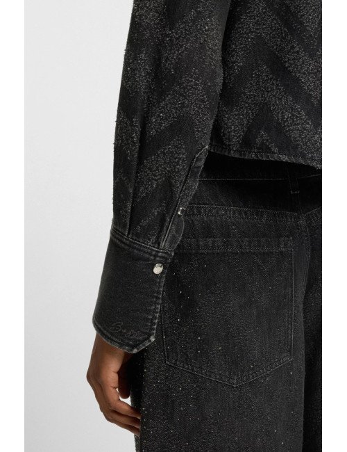 VESTE JEANS FEMME BOSS 50548445-BLACK