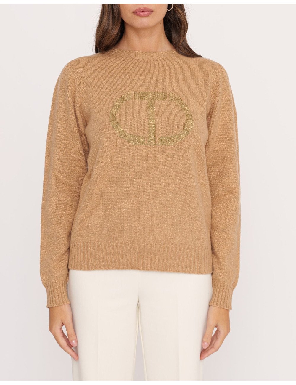 PULL FEMME TWINSET 232TT3203-CAMEL