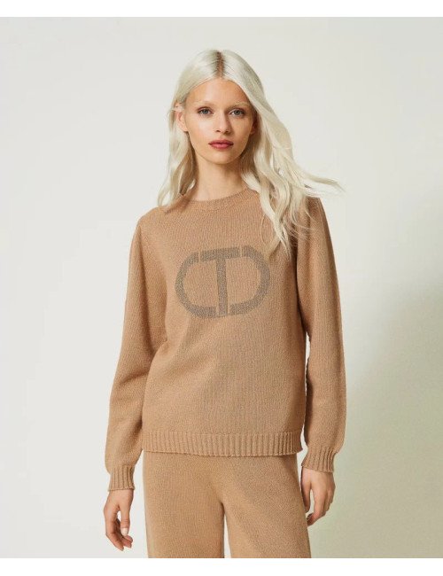 PULL FEMME TWINSET 232TT3203-CAMEL