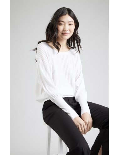 PULL FEMME BOSS 50537729-BLANC