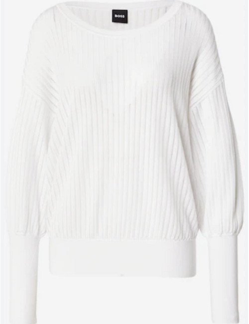 PULL FEMME BOSS 50537729-BLANC