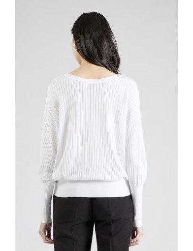 PULL FEMME BOSS 50537729-BLANC