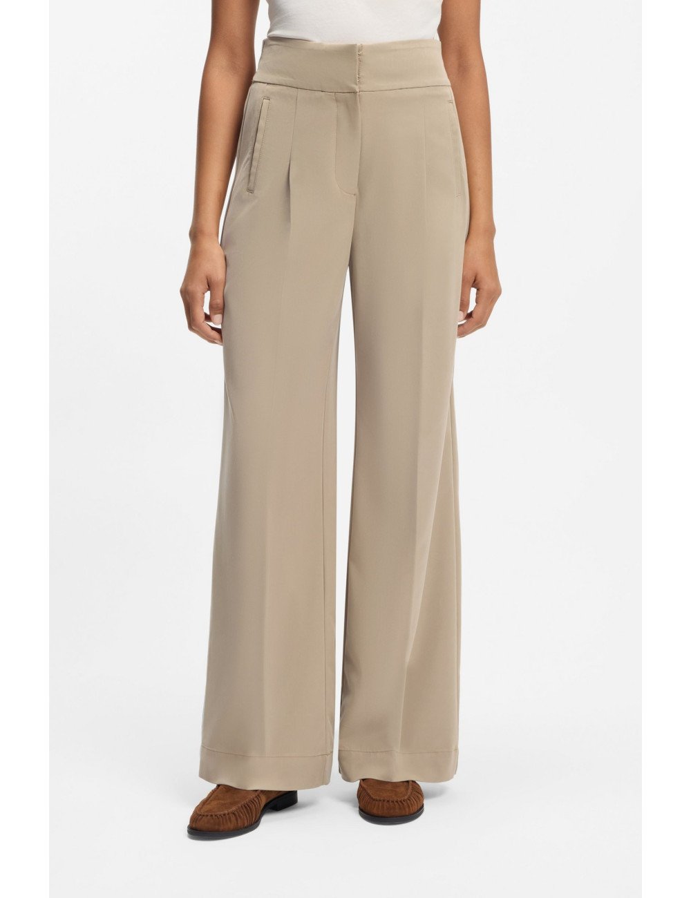 PANTALON FEMME BOSS 50558096-CAMEL