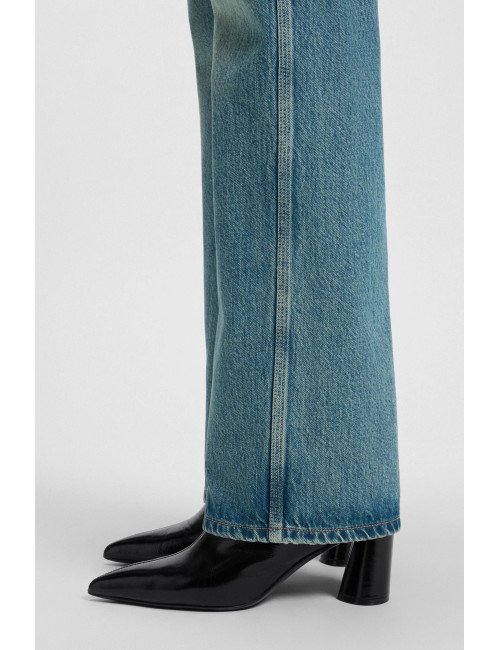 Bottines en cuir avec logo embossé